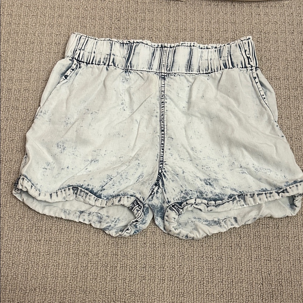 Altar'd State High Waist Light Blue Cloth Shorts